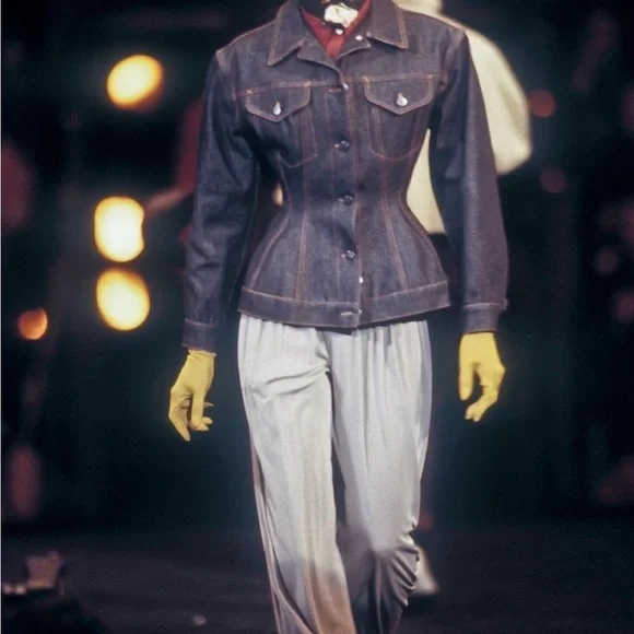 SOLD Jean Paul Gaultier Junior Gaultier Vintage 1988 Corset Lace-Up Denim Skirt - Picture 13 of 13